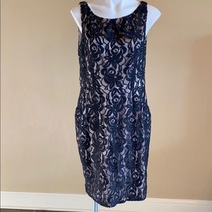 Nine West black lace dress with pockets